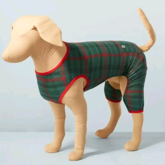 Hearth & Hand Other - Hearth & Hand With Magnolia - Tartan Plaid Pet PJ Dark Green/Red